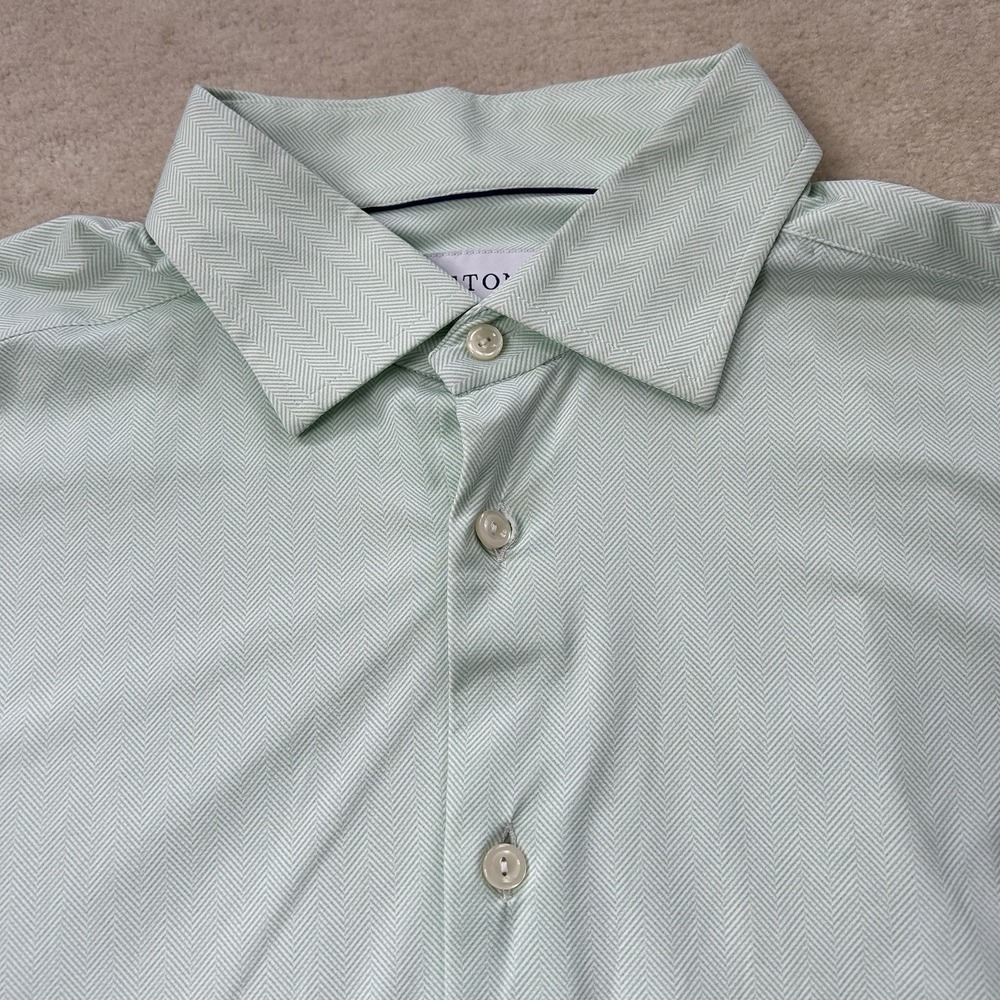 Eton Dress Shirt Mens 44 17.5 Stretch Performance Business Stretch Contemporary